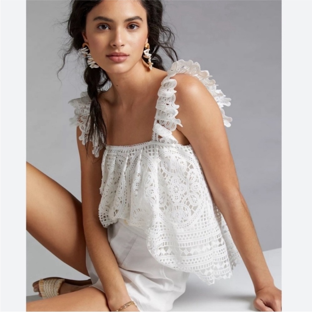 White Anthropology | Eri + Ali ruffle lace top |